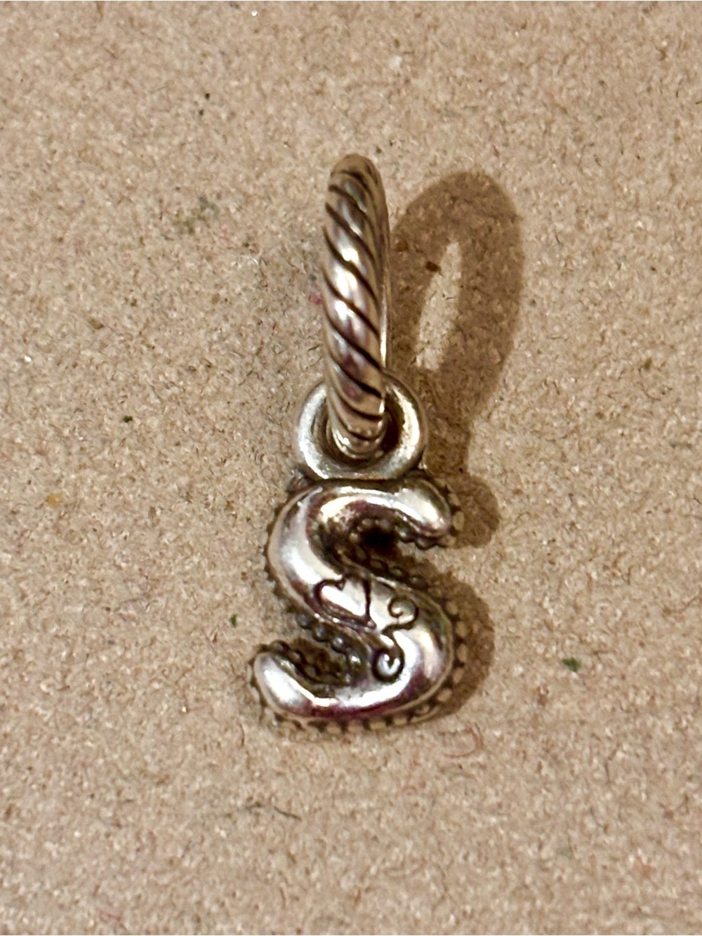 🆕Listing! Brighton Alphabet Collection charm Letter s Silver initial Retired